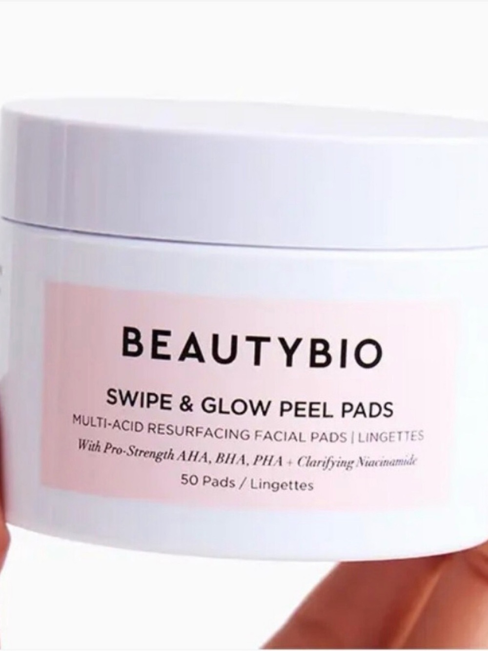 BeautyBio Swipe & Glow Peel Pads AHA BHA PHA Niacinamide 50 Pads NIB